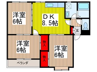 ＣＲＥＳＣＥＮＴＰＡＲＫ与野の物件間取画像